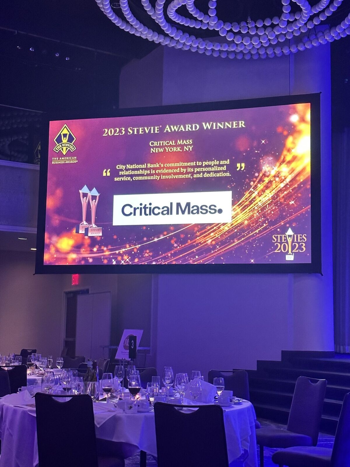 Critical Mass wins two Bronze Stevie awards for City National Bank - OPMG